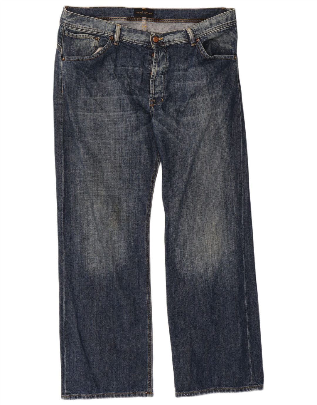 Gant Mens Straight Jeans W38 L32 Blue Cotton
