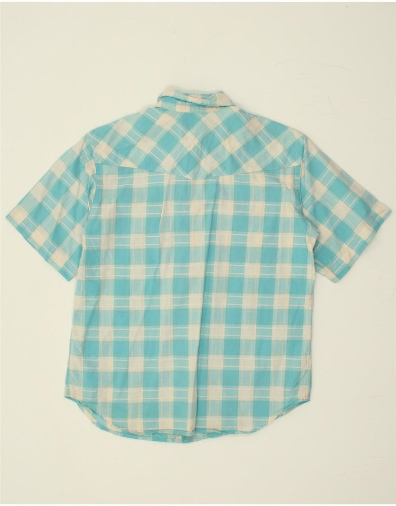 POLO RALPH LAUREN Boys Short Sleeve Shirt 10-11 Years Medium Blue Check Vintage Polo Ralph Lauren and Second-Hand Polo Ralph Lauren from Messina Hembry 