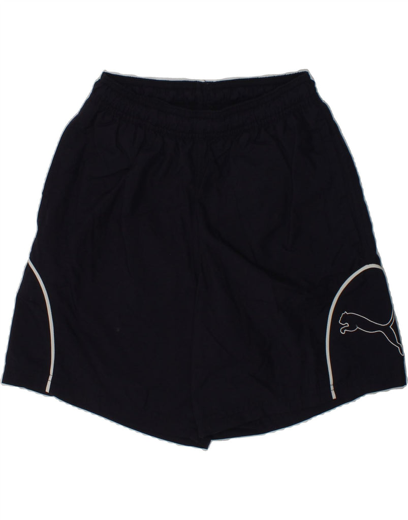 PUMA Boys Sport Shorts 9-10 Years Medium  Navy Blue Polyester | Vintage Puma | Thrift | Second-Hand Puma | Used Clothing | Messina Hembry 