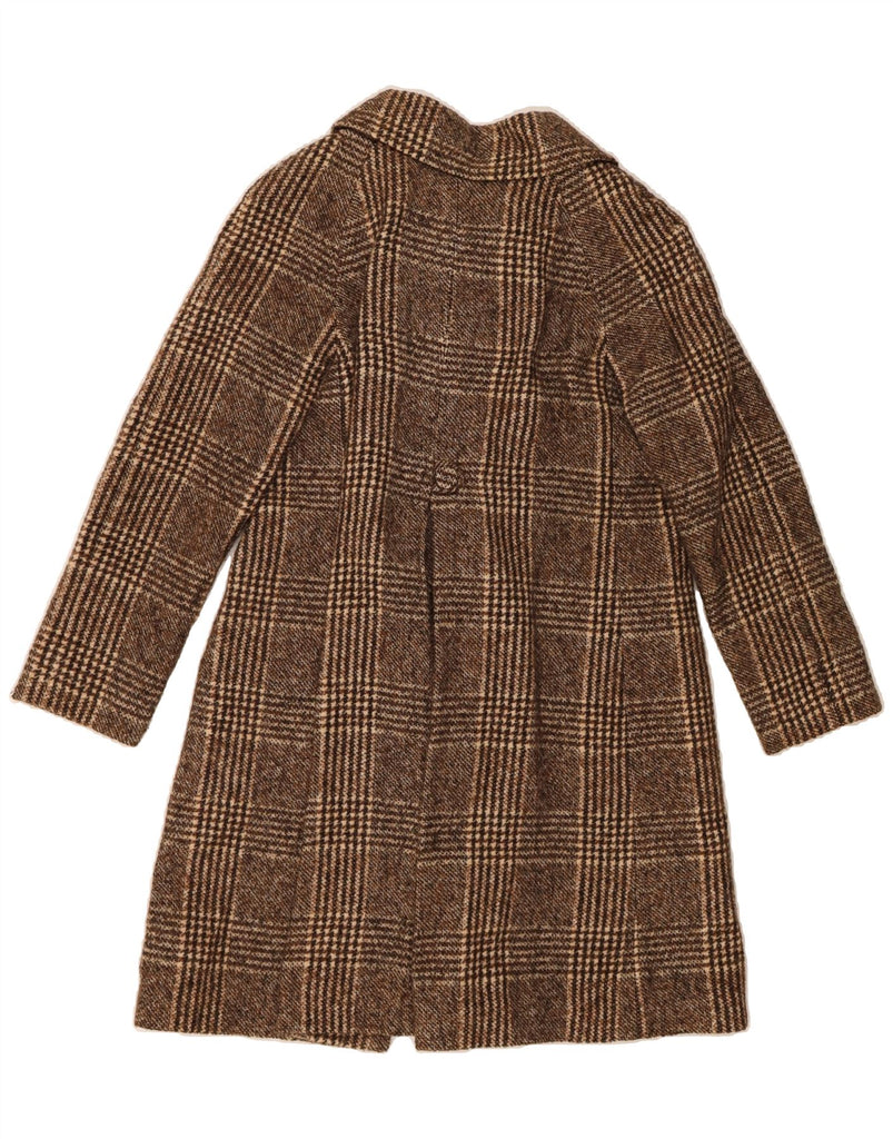 MASSIMO DUTTI Womens Double Breasted Coat EU 44 XL Brown Check Wool Vintage Massimo Dutti and Second-Hand Massimo Dutti from Messina Hembry 