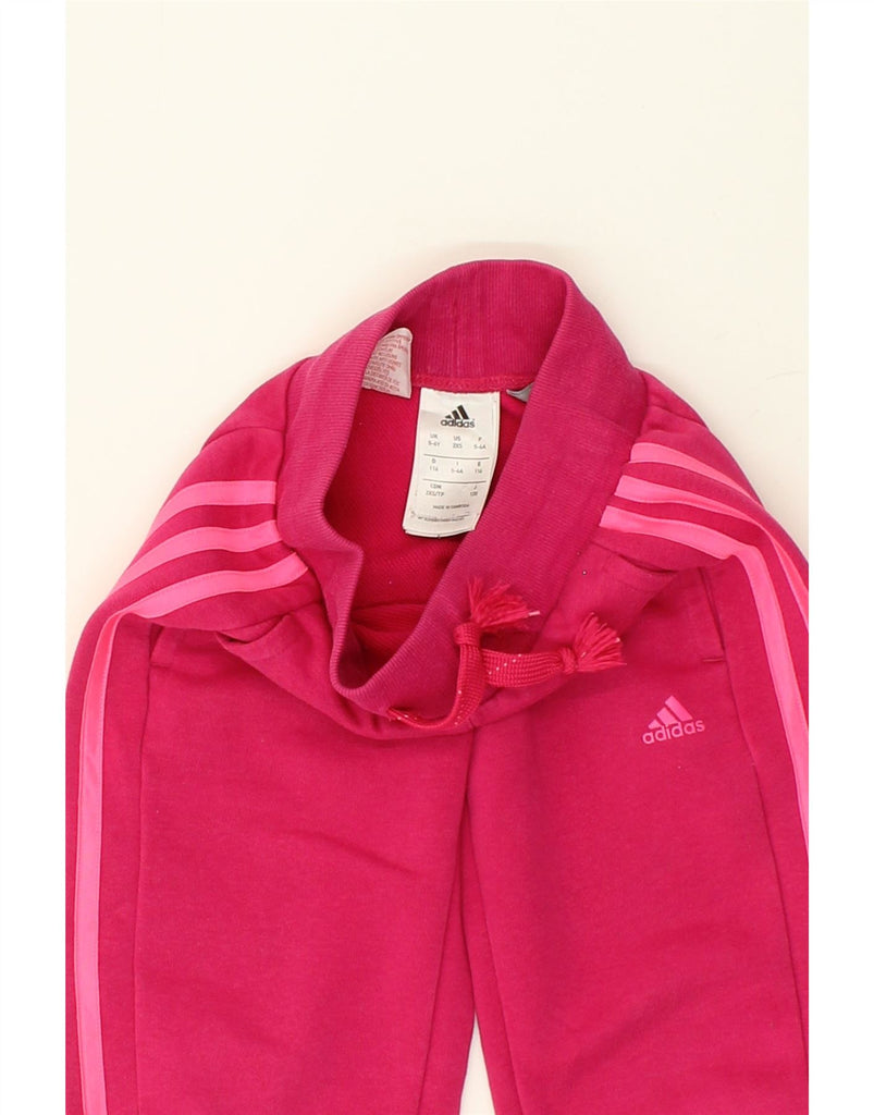 ADIDAS Girls Climalite Graphic Tracksuit Trousers Joggers 5-6 Years Pink | Vintage Adidas | Thrift | Second-Hand Adidas | Used Clothing | Messina Hembry 