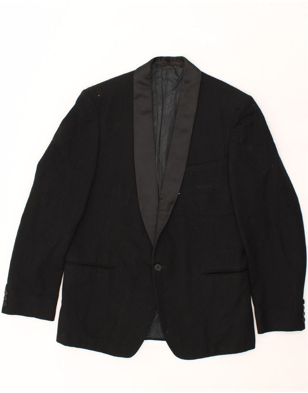 BURTON Mens 1 Button Blazer Jacket UK 38 Medium Black Vintage Burton and Second-Hand Burton from Messina Hembry 