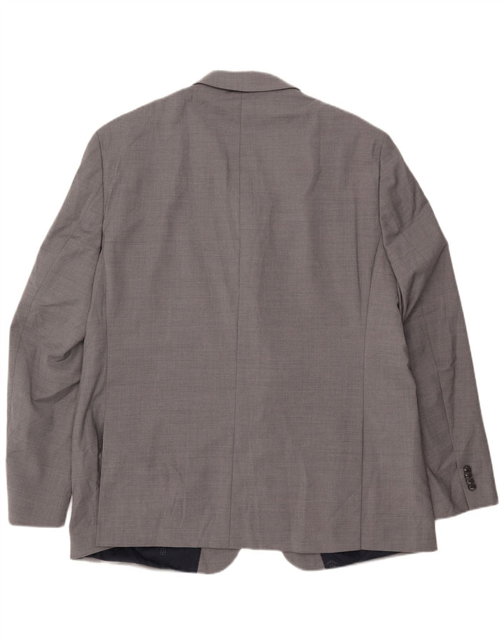 TOMMY HILFIGER Mens 2 Button Blazer Jacket UK 48 4XL Grey Wool