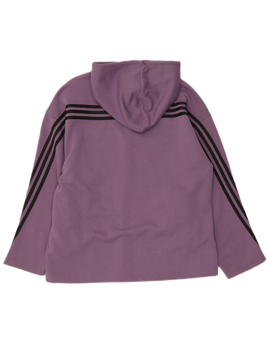 ADIDAS Womens Oversized Hoodie Jumper UK 8/10 Small Purple Cotton