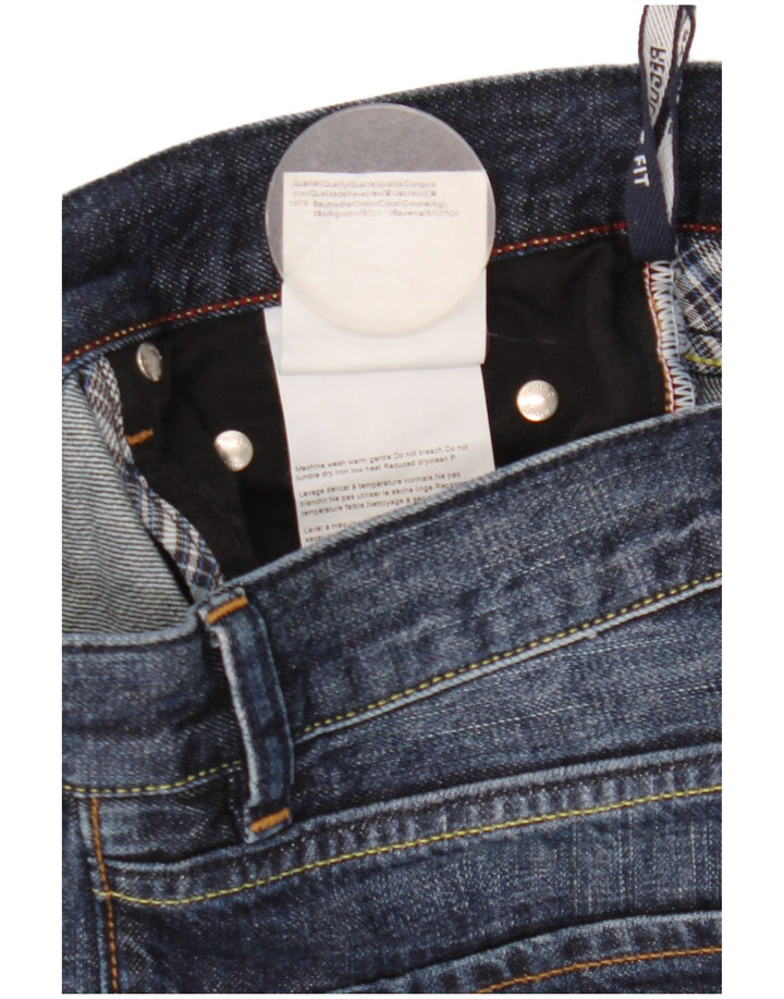 Hugo Boss Mens Straight Jeans W34 L34 Blue Cotton