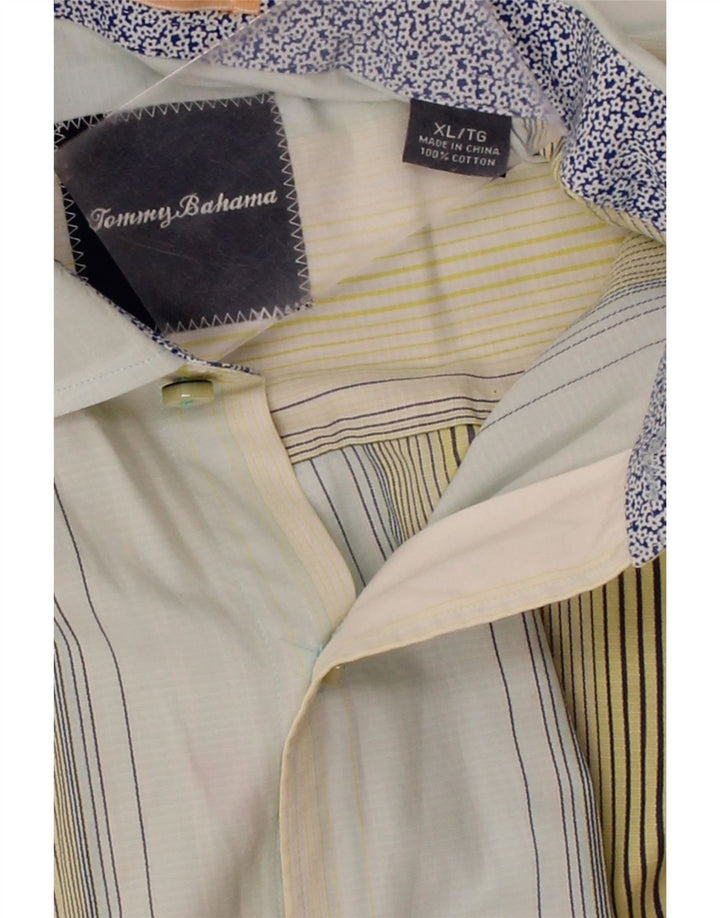 TOMMY HILFIGER Mens Shirt XL Yellow Striped Cotton Vintage Tommy Hilfiger and Second-Hand Tommy Hilfiger from Messina Hembry 
