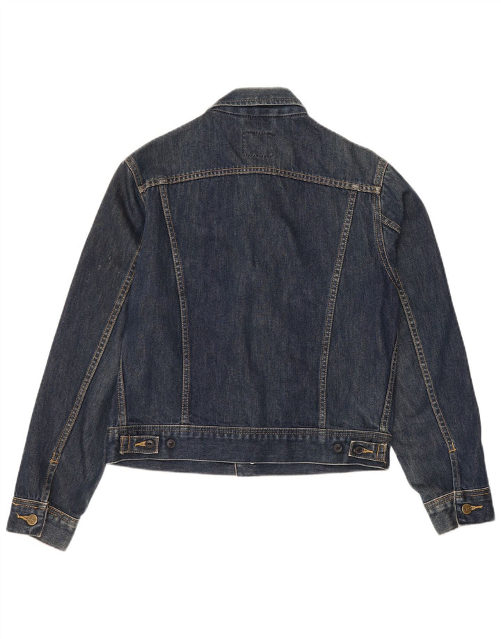 LEE Girls Denim Jacket 13-14 Years Large Navy Blue Cotton
