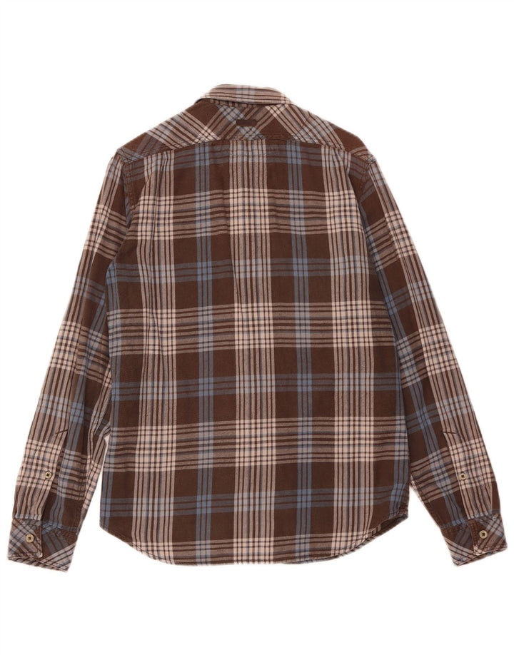 Marlboro Classics Mens Slim Fit Flannel Shirt Medium Brown