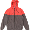 Adidas Mens Zip Hoodie Sweater Medium Grey Colourblock Cotton