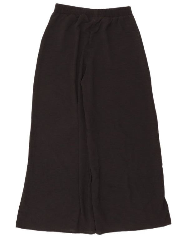 ZARA Womens Wide Leg Casual Trousers Large W30 L29 Black Polyester