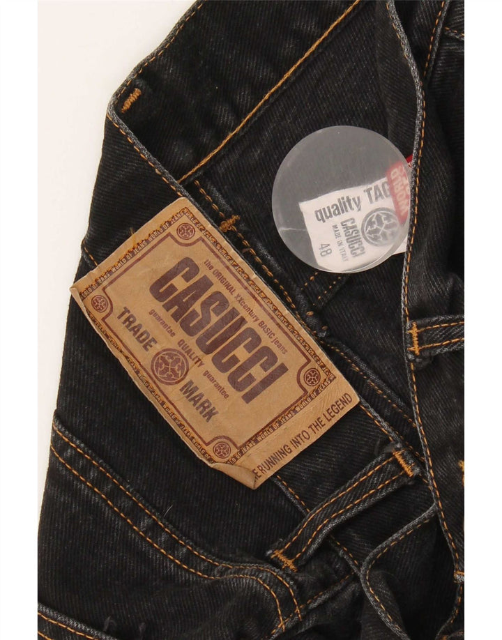 Casucci Mens Straight Jeans IT 48 Medium W30 L27 Black Cotton