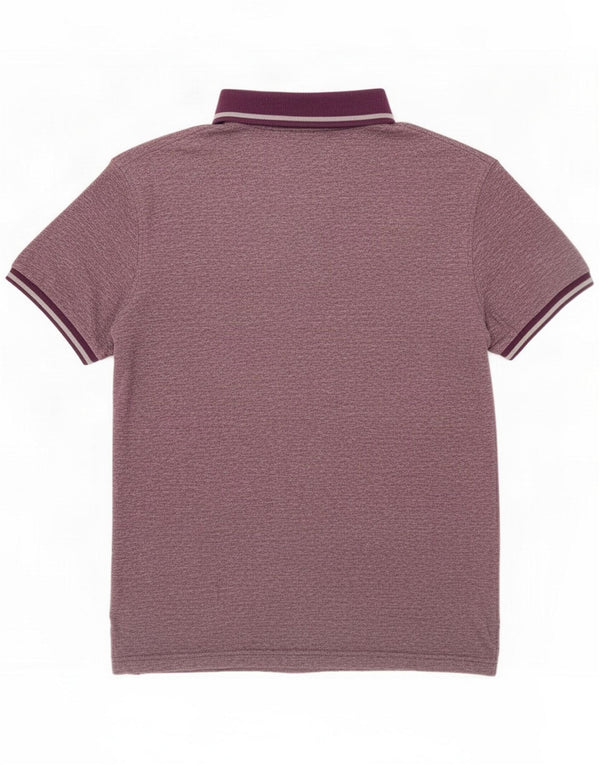 Pierre Cardin Mens Regular Fit Polo Shirt Medium Purple Flecked