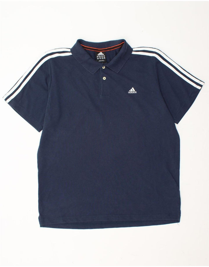 ADIDAS Mens Climalite Polo Shirt XL Navy Blue Cotton