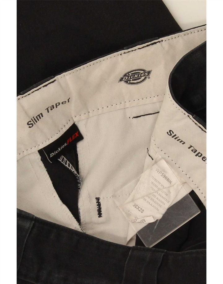 Dickies Mens Slim Tapered Casual Trousers W30 L28 Black Polyester