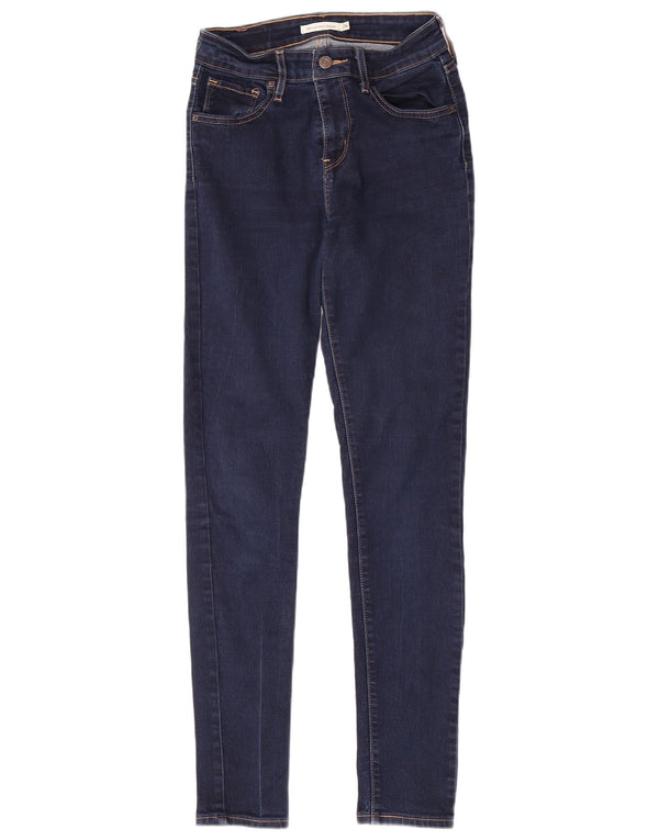 Levi's Womens 721 High Rise Skinny Jeans W26 L30 Navy Blue Cotton