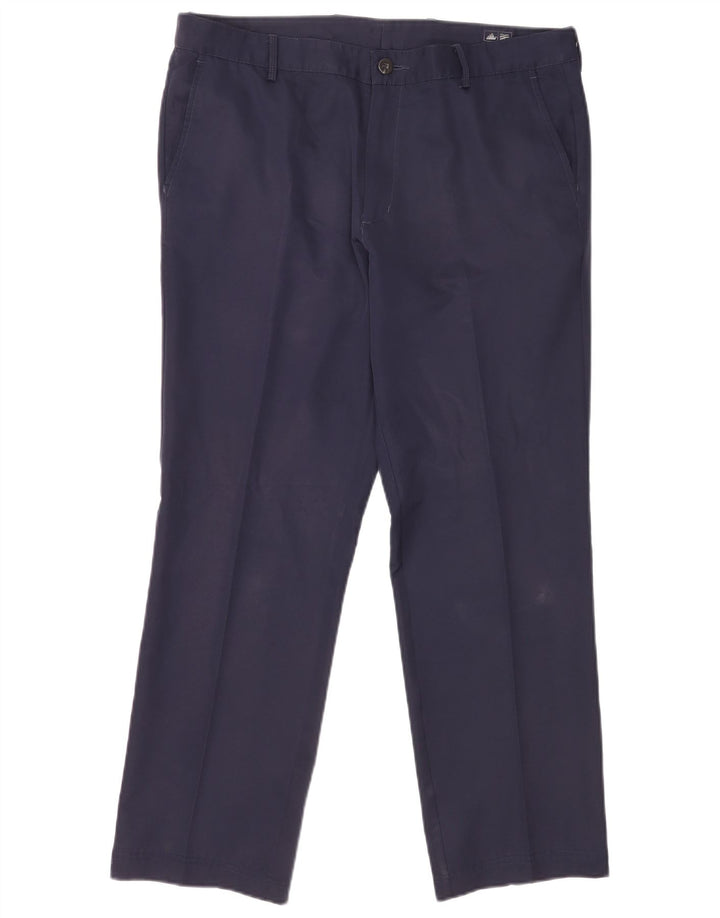 Adidas Mens Climalite Chino Trousers W36 L29 Navy Blue Polyester