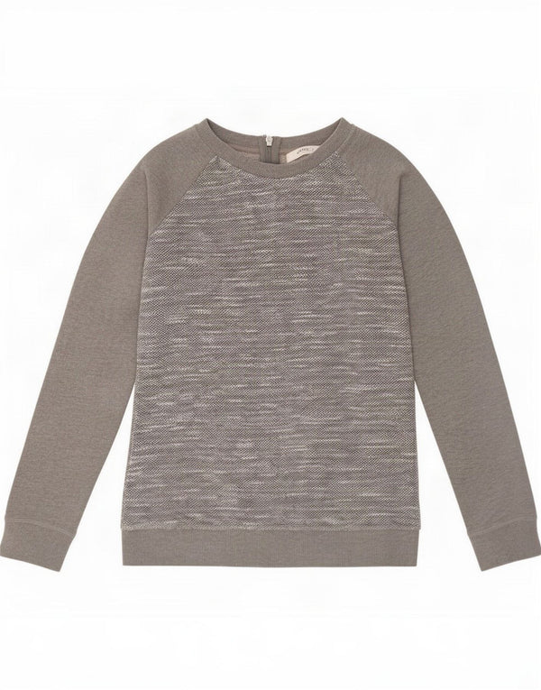 Fat Face Womens Boat Neck Jumper Sweater UK 8 Small Grey Flecked Cotton