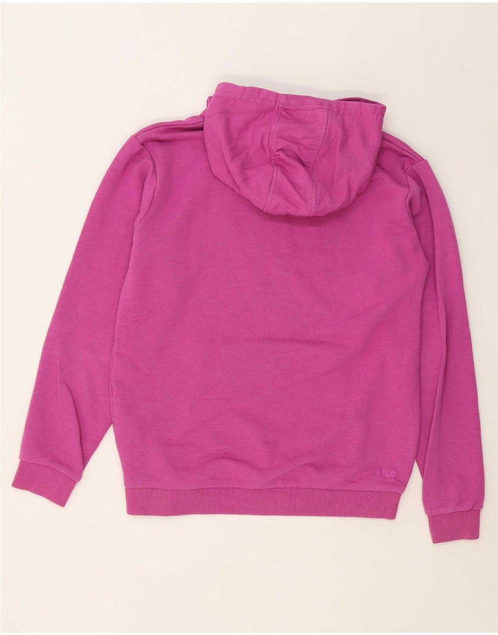 FILA Girls Graphic Hoodie Jumper 13-14 Years Purple Cotton