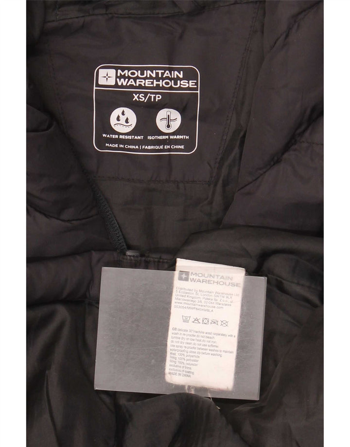 Mountain Warehouse Mens Hooded Padded Jacket UK 34 XS Black Polyamide