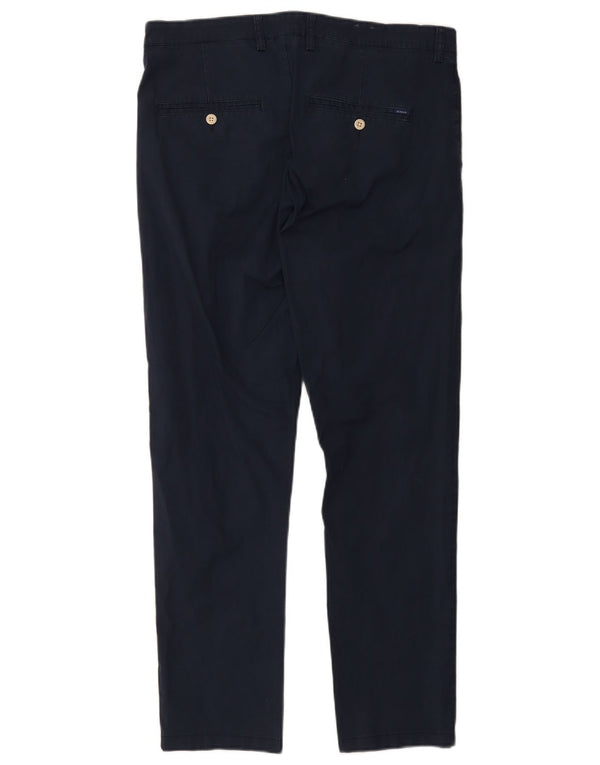 Gant Mens Hallden Slim Chino Trousers W35 L30 Navy Blue
