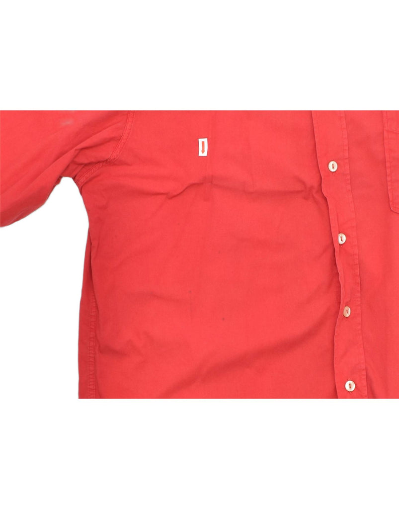 HUGO BOSS Mens Shirt Large Red Cotton | Vintage | Thrift | Second-Hand | Used Clothing | Messina Hembry 
