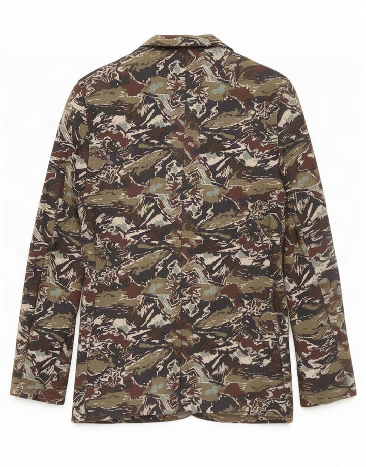 Zara Mens Abstract Pattern Blazer Jacket UK 36 Small Multicoloured