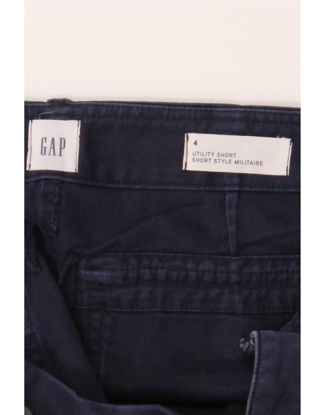 Gap Womens Chino Shorts US 4 Small W28 Navy Blue Cotton