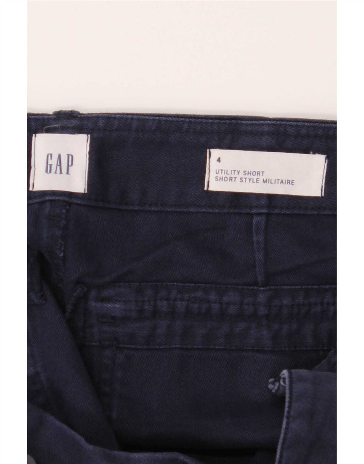 Gap Womens Chino Shorts US 4 Small W28 Navy Blue Cotton