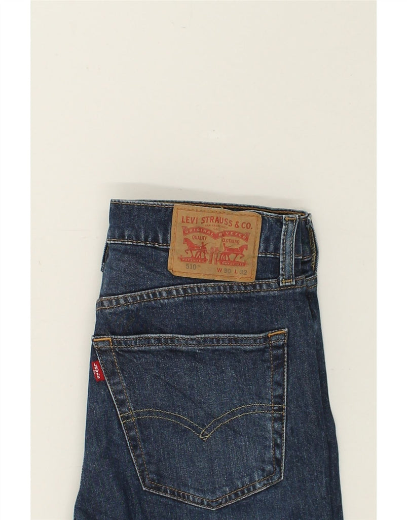 LEVI'S Womens 510 Skinny Jeans W30 L25 Blue Cotton | Vintage Levi's | Thrift | Second-Hand Levi's | Used Clothing | Messina Hembry 