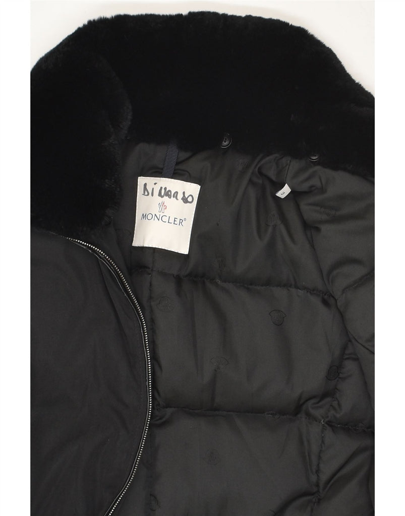 MONCLER Womens Padded Coat Size 3 Large Black Polyester | Vintage Moncler | Thrift | Second-Hand Moncler | Used Clothing | Messina Hembry 