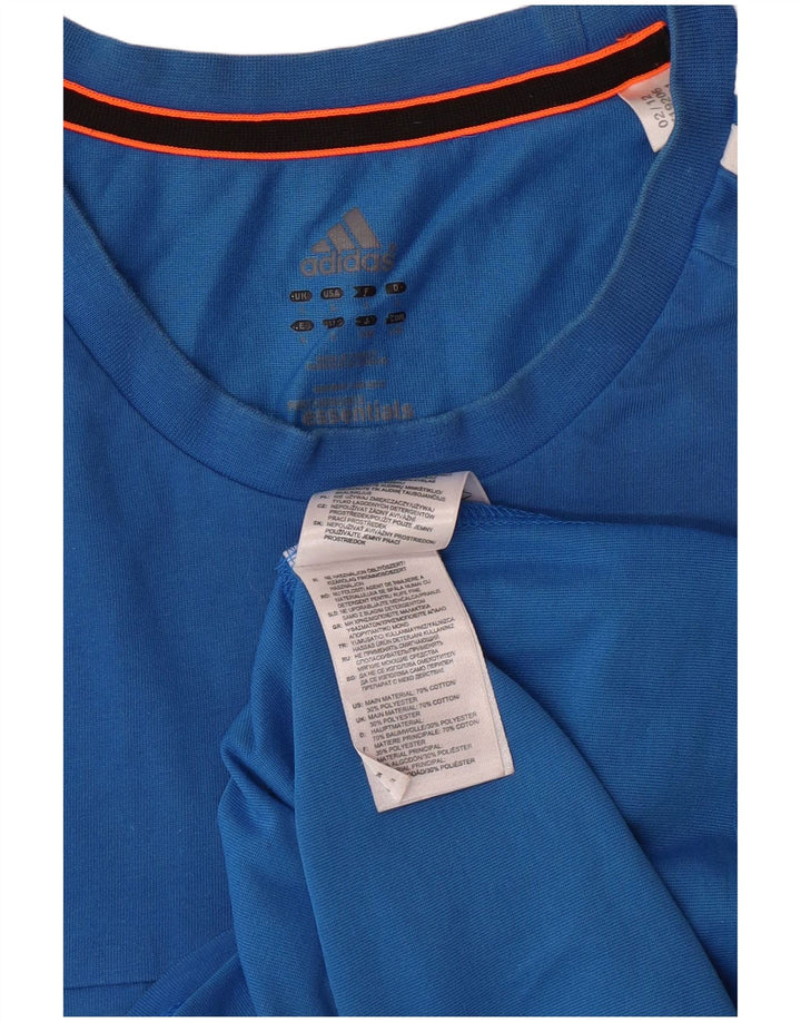 ADIDAS Mens Climalite T-Shirt Top Large Blue Cotton