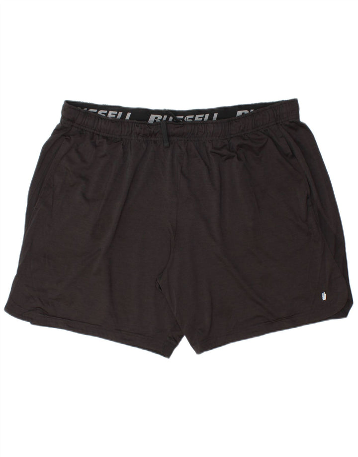 RUSSELL ATHLETIC Mens Dri-Power Sport Shorts XL  Black Polyester