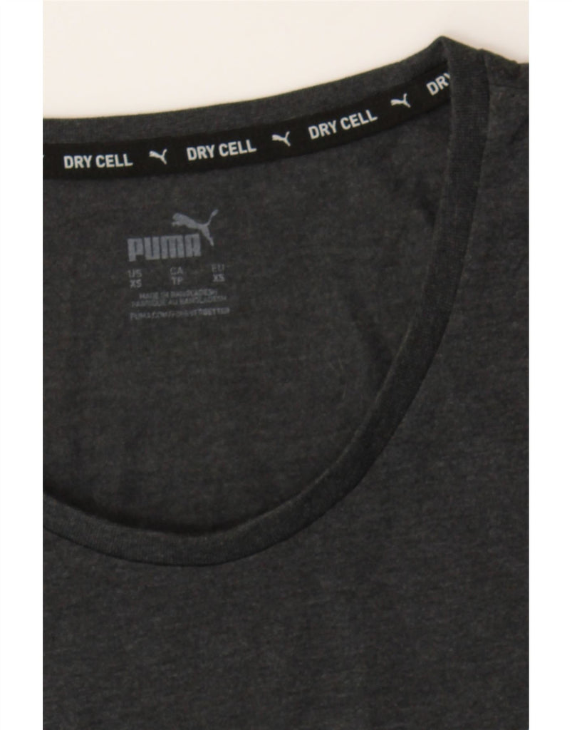 PUMA Womens Graphic T-Shirt Top UK 6 XS Grey Polyester Vintage Puma and Second-Hand Puma from Messina Hembry 