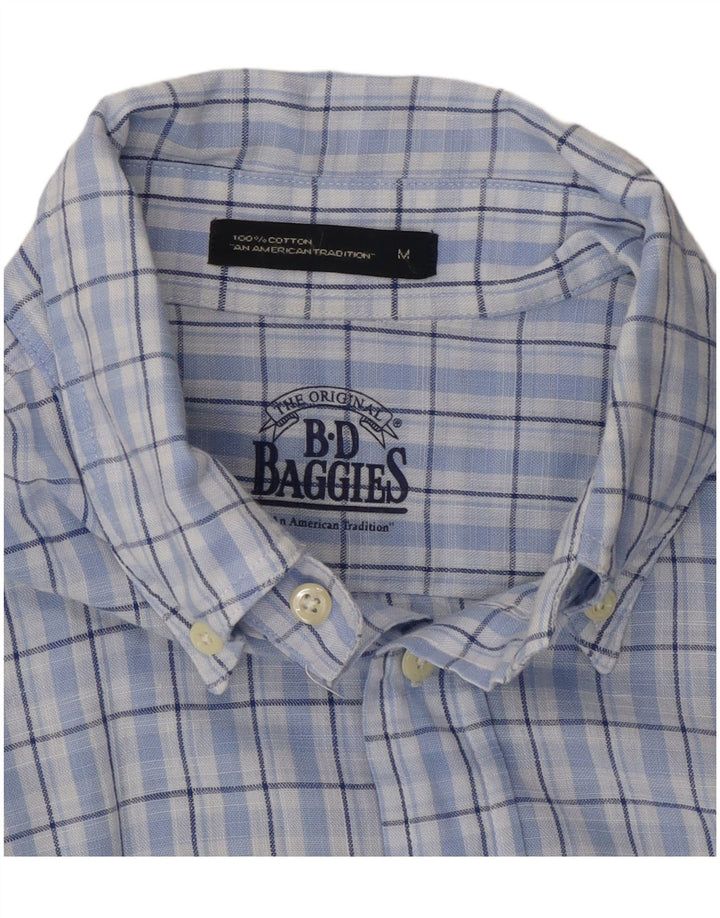 B.D. Baggies Mens Shirt Medium Blue Check Cotton