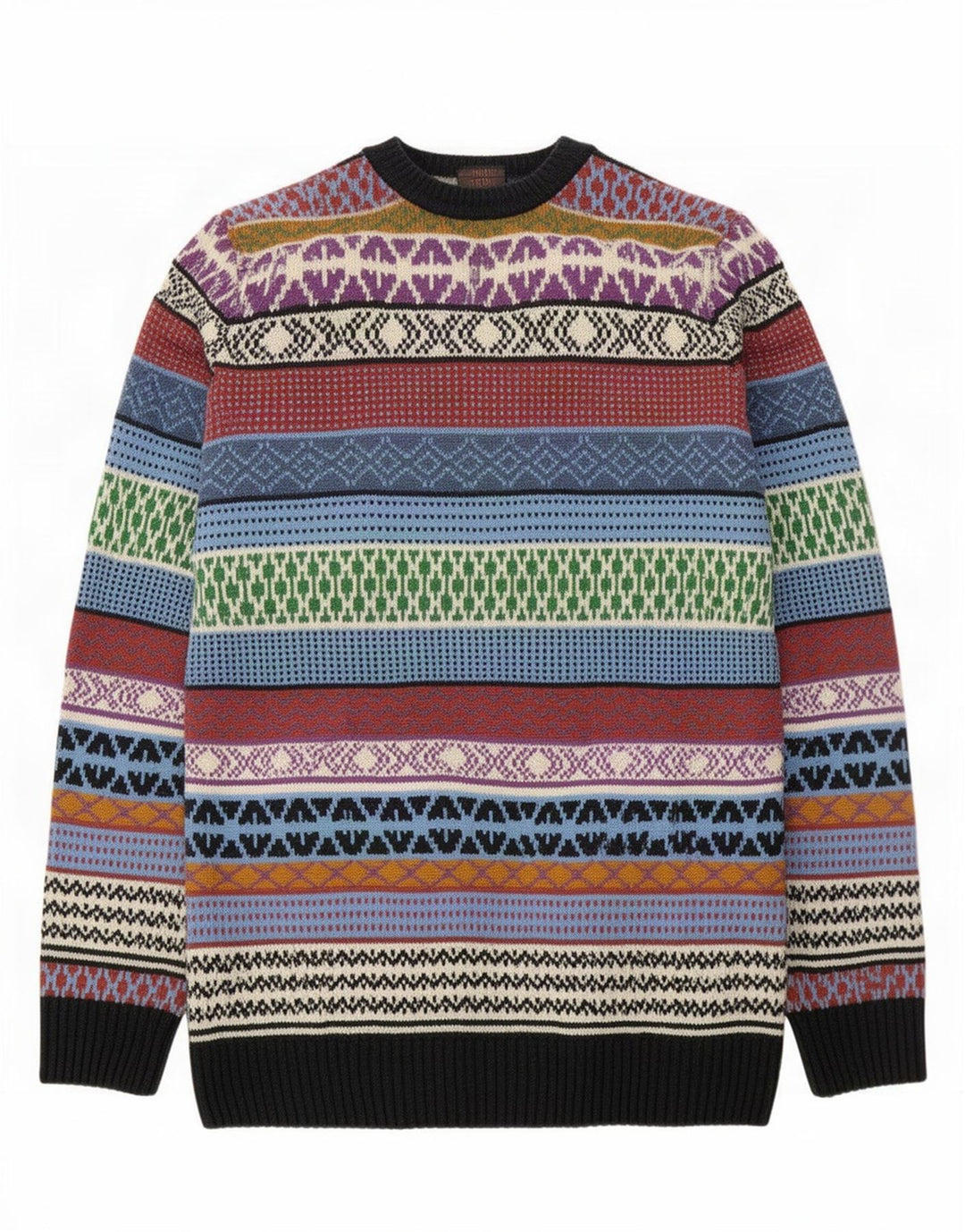 Catalina Mens V-Neck Jumper Sweater Small Multicoloured Geometric