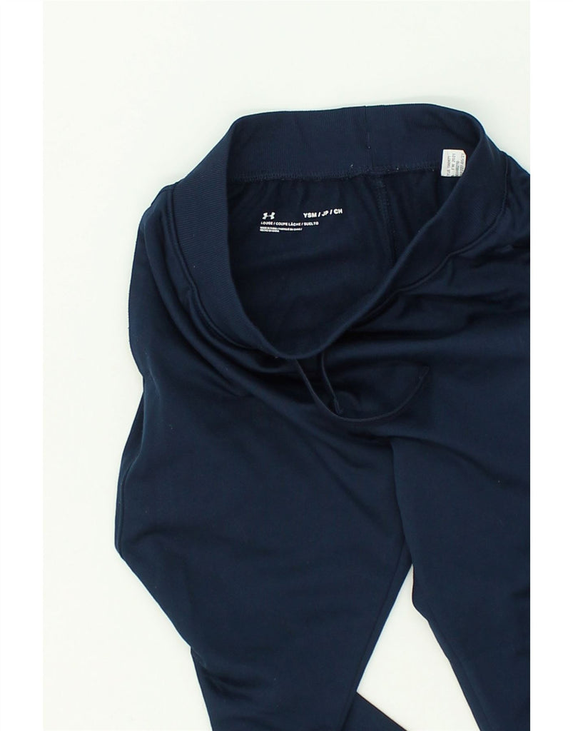 UNDER ARMOUR Boys Tracksuit Trousers Joggers 7-8 Years Small Navy Blue | Vintage Under Armour | Thrift | Second-Hand Under Armour | Used Clothing | Messina Hembry 