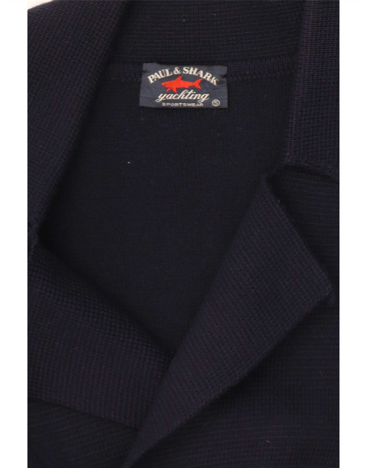Paul & Shark Mens Double Breasted Cardigan Sweater Medium Navy Blue Wool