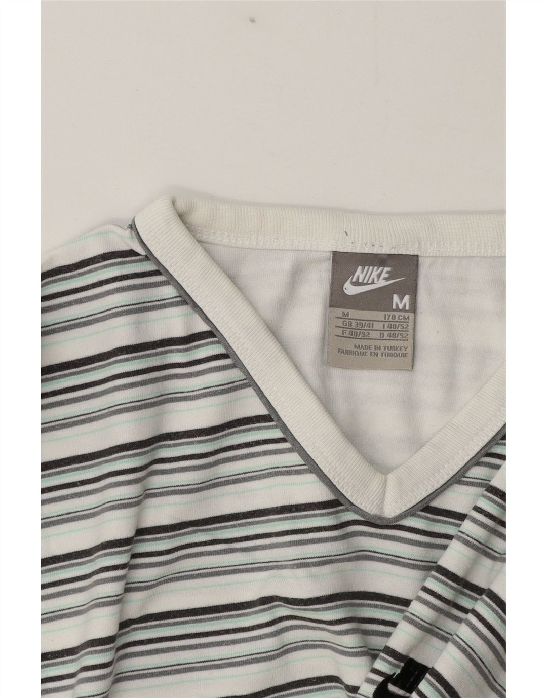 Nike Mens T-Shirt Top Medium Multicoloured Striped