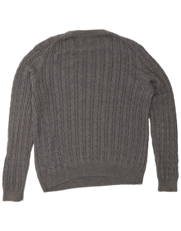 Farah Mens Vintage Crew Neck Jumper Sweater Large Grey Cotton