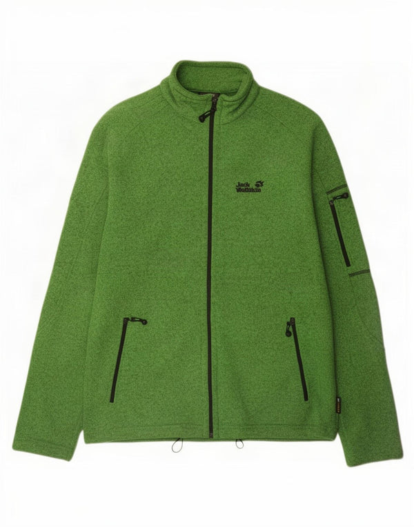 Jack Wolfskin Mens Tracksuit Top Jacket UK 44/46 XL Green Polyester