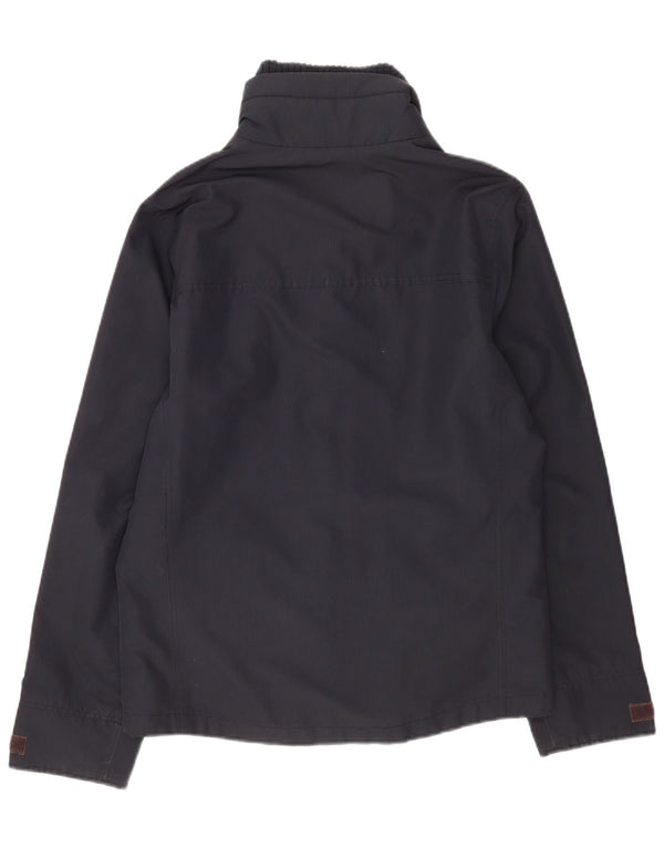 Hollister Mens Rain Jacket UK 40 Large Navy Blue Polyester