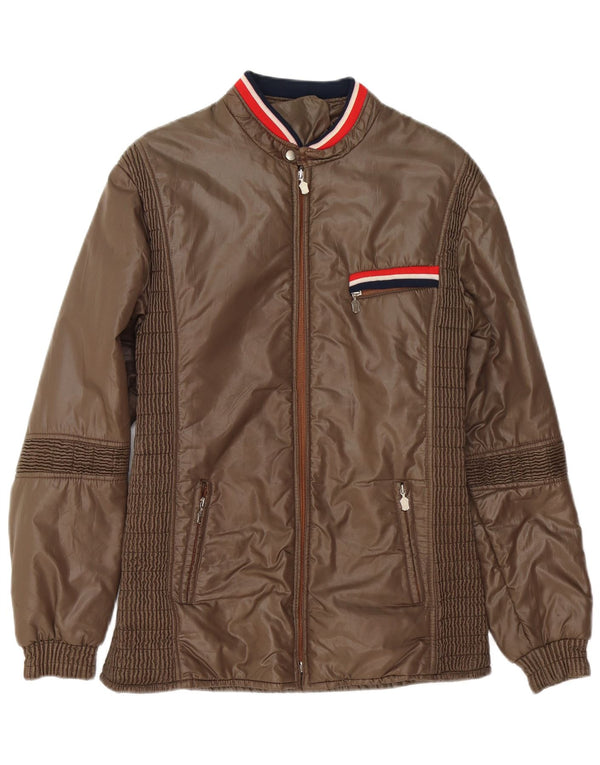 Vintage Mens Padded Jacket UK 38 Medium Brown