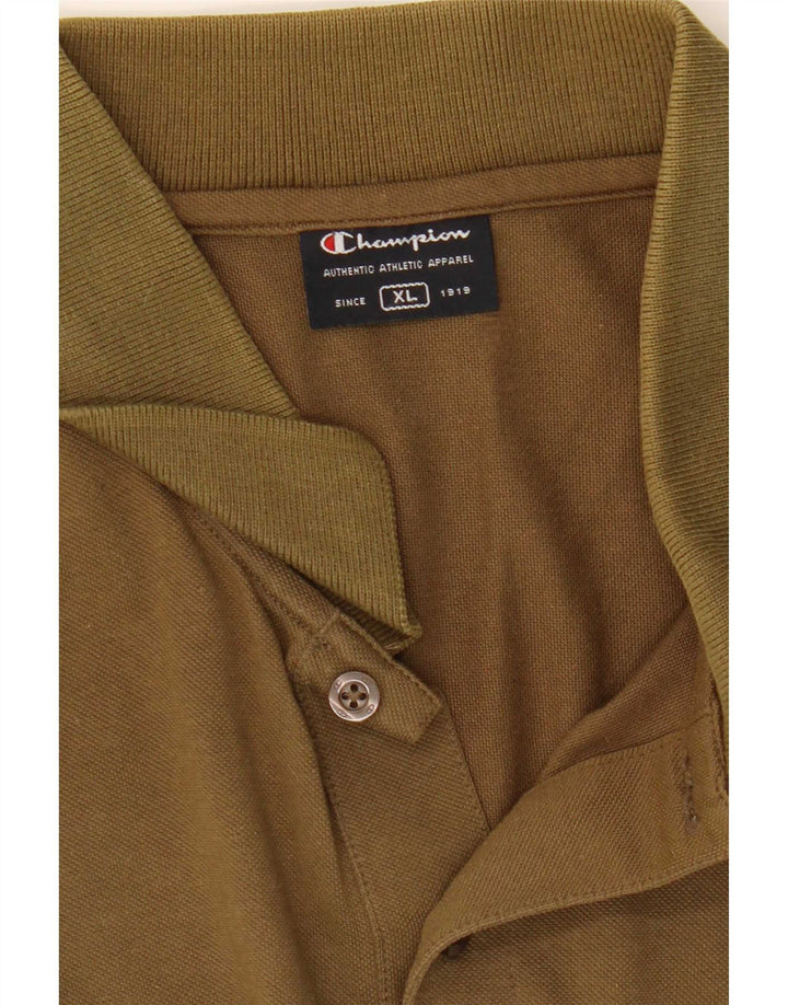 Champion Mens Polo Shirt XL Khaki