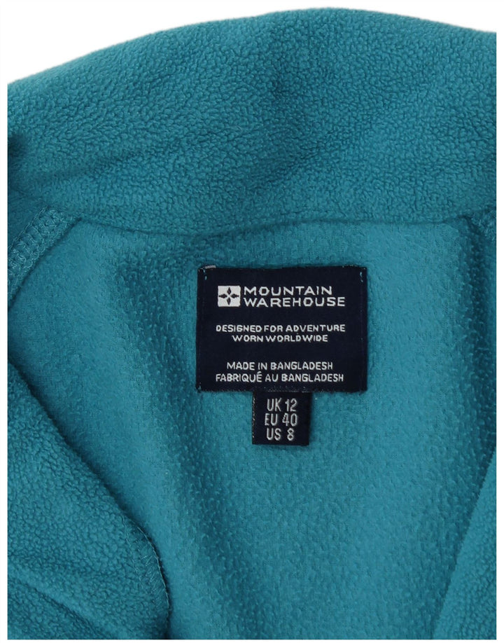 Mountain Warehouse Womens Fleece Jacket UK 12 Medium Turquoise Polyester