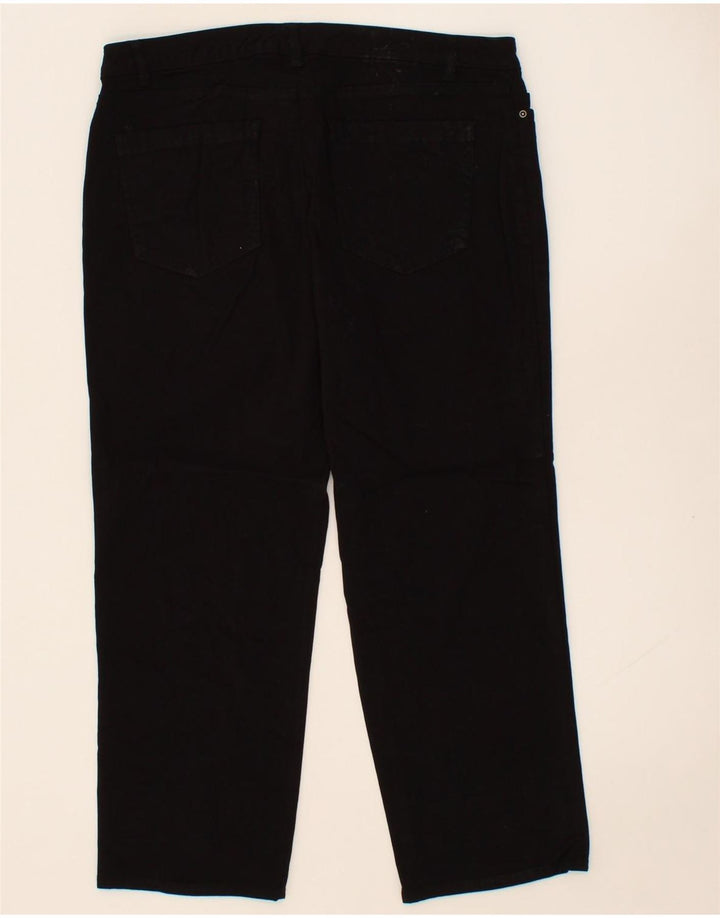 IZOD Womens Straight Casual Trousers US 8 Medium W32 L23 Black Rayon Vintage Izod and Second-Hand Izod from Messina Hembry 