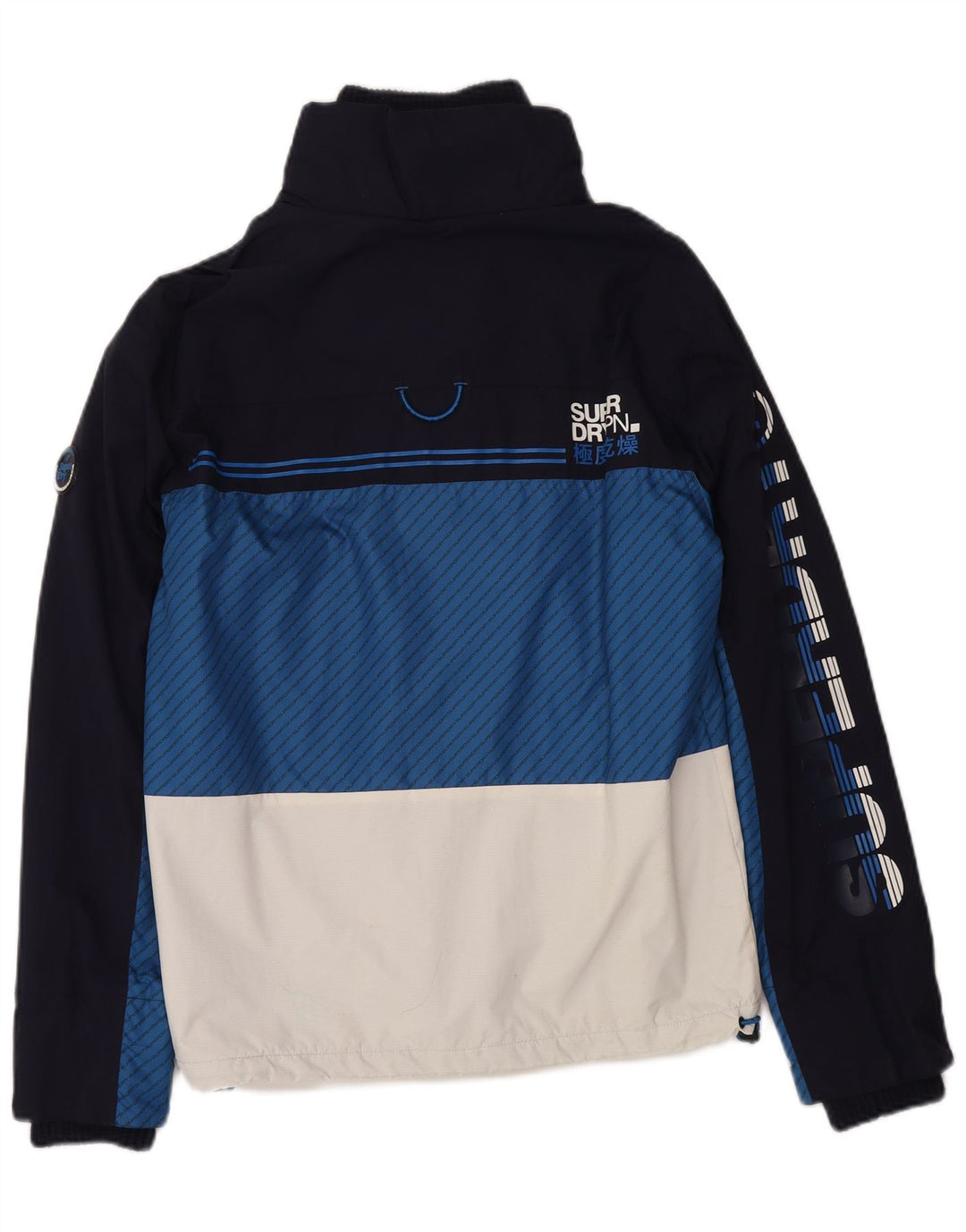 Superdry Mens Windtrekker Windbreaker Jacket UK 38 Medium Navy Blue