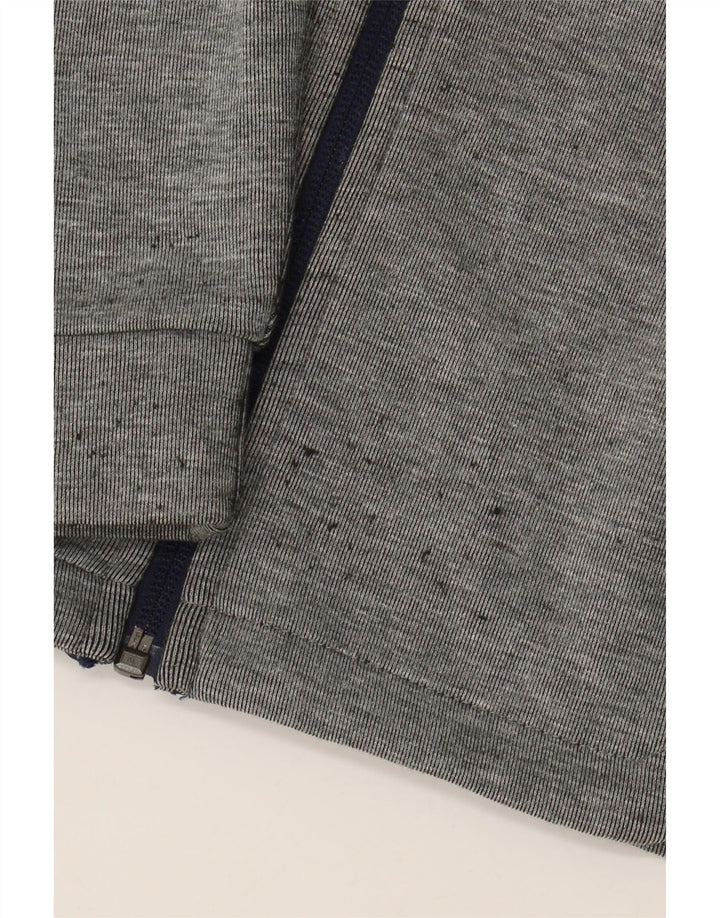 PUMA Boys Graphic Zip Hoodie Sweater 9-10 Years Grey Colourblock Polyester