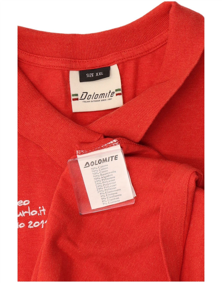 Dolomite Womens Sleeveless Polo Shirt 2XL Red Cotton