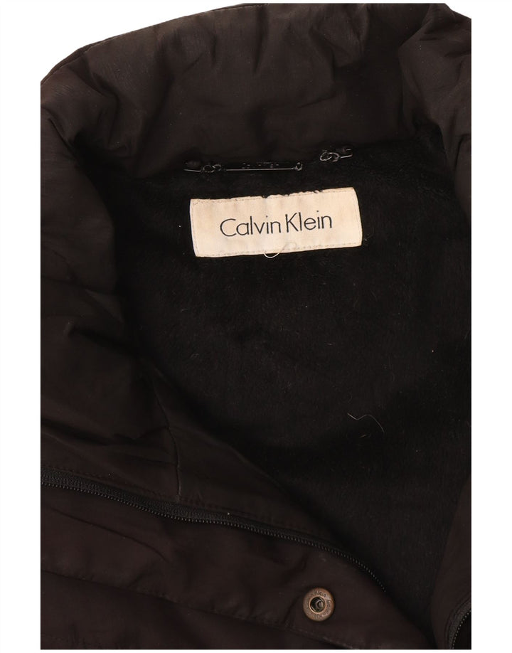 CALVIN KLEIN Womens Padded Gilet UK 12 Medium Black