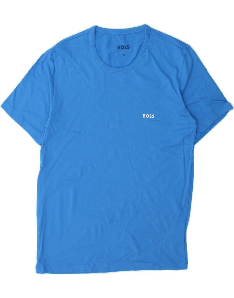 HUGO BOSS Mens T-Shirt Top Medium Blue Cotton Vintage Hugo Boss and Second-Hand Hugo Boss from Messina Hembry 